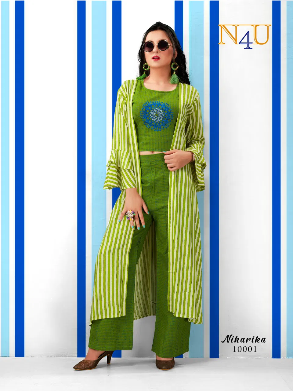 N4u Niharika Latest Fancy Designer  South Cotton Handloom Exclusive Fancy Kurti Collection